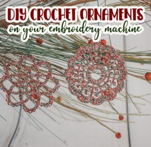 learn how to make crochet like ornaments on an Embroidery Machine. Beautiful and delicate Christmas ornaments created with an embroidery machine.