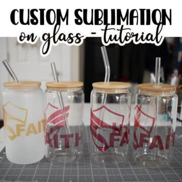 custom sublimation on trendy drinking glasses with lids