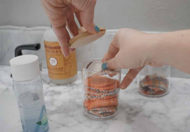 DIY cotton makeup remover pads tutorial