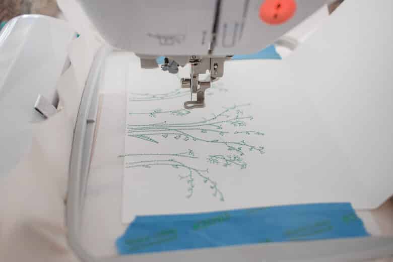 start embroidering on paper
