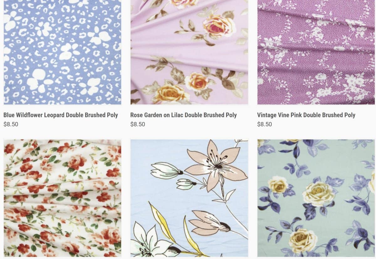 brushed poly fabric to buy