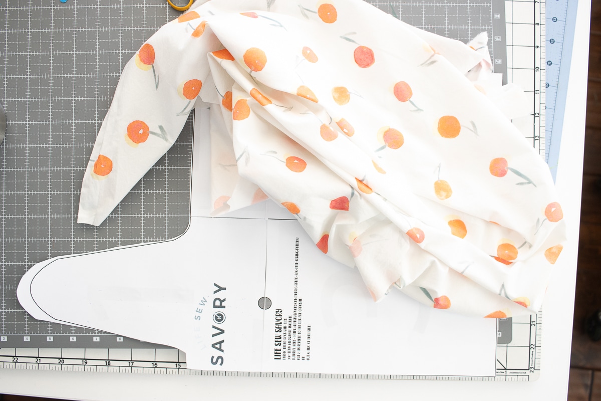 fabric and template for bread bags