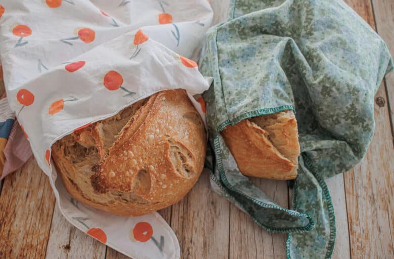 fabric bread bags tutorial and free template