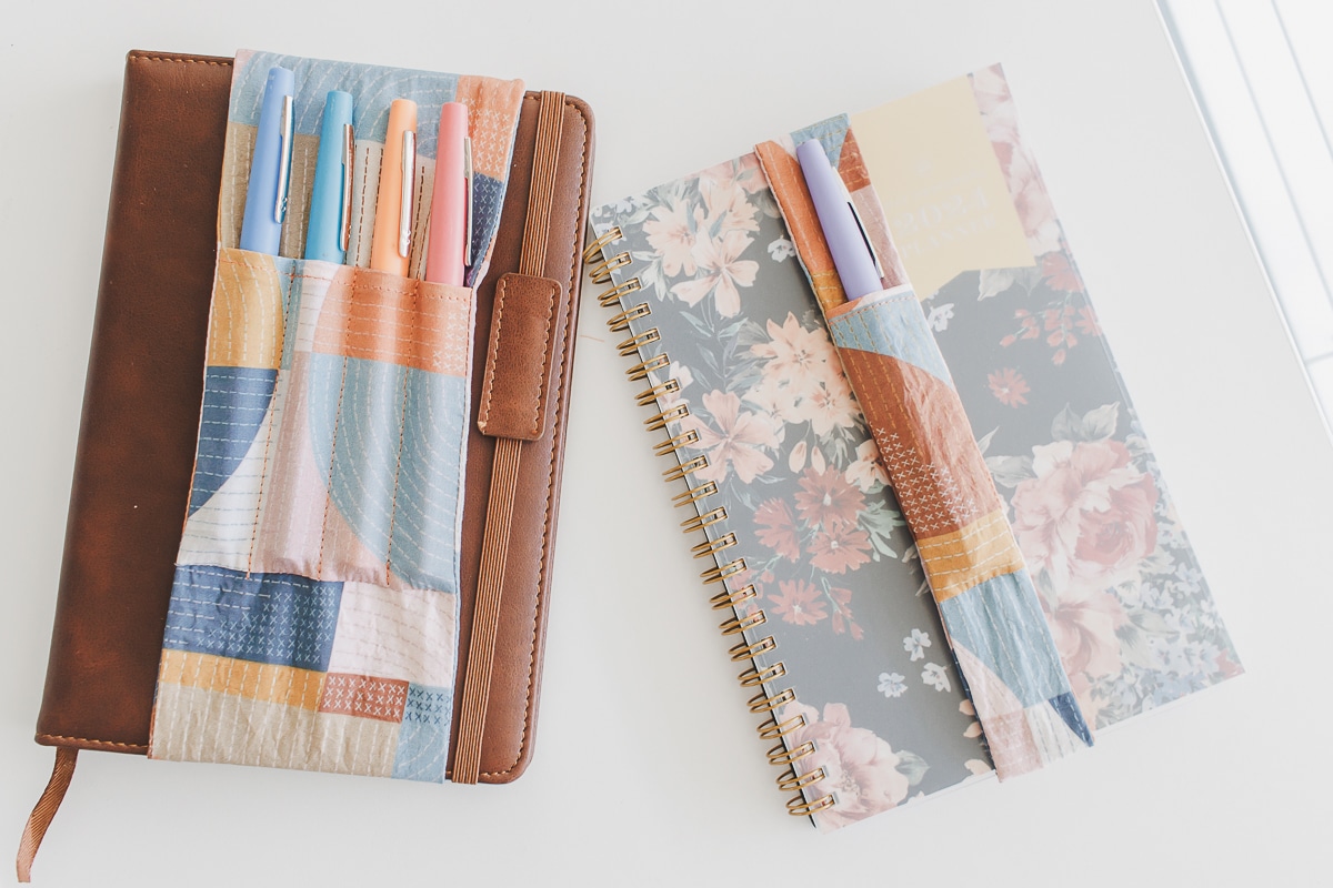 pen holder for notebook covers, free pdf patterns