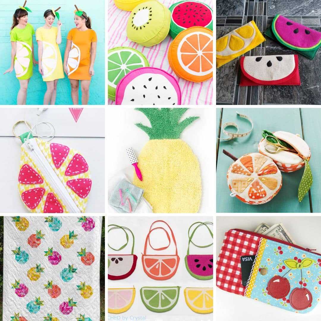 fruit themed sewing and craft projects
