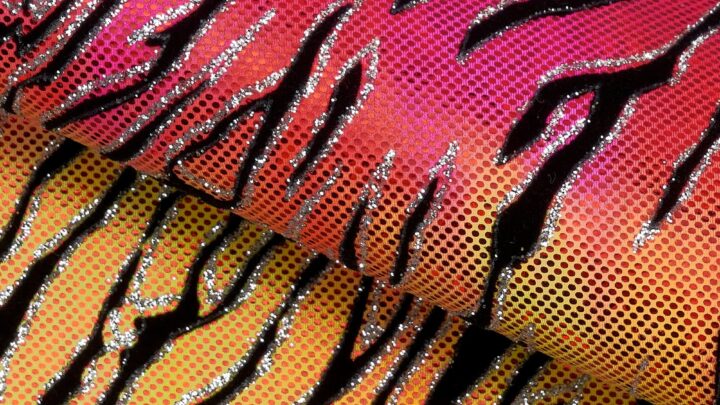 Image for Serengeti Foil Glittered Flocked Stretch Spandex