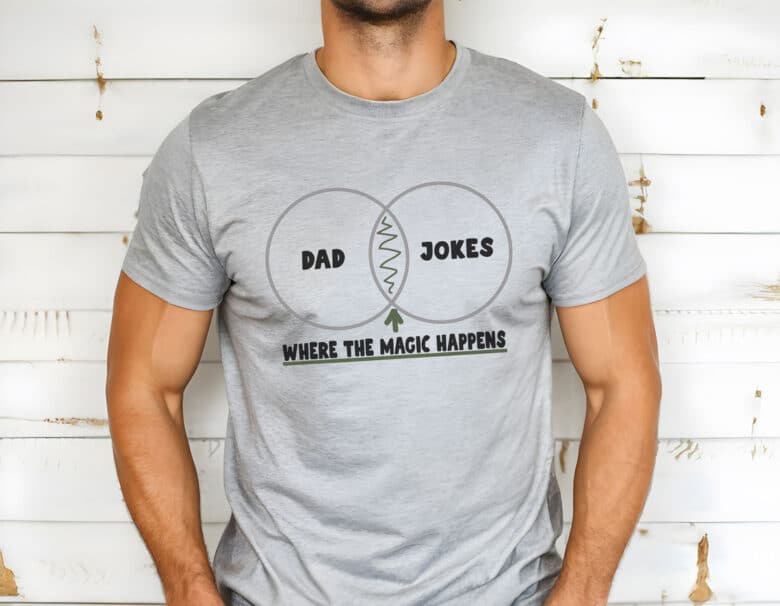 free cut files for a dad jokes t-shirt