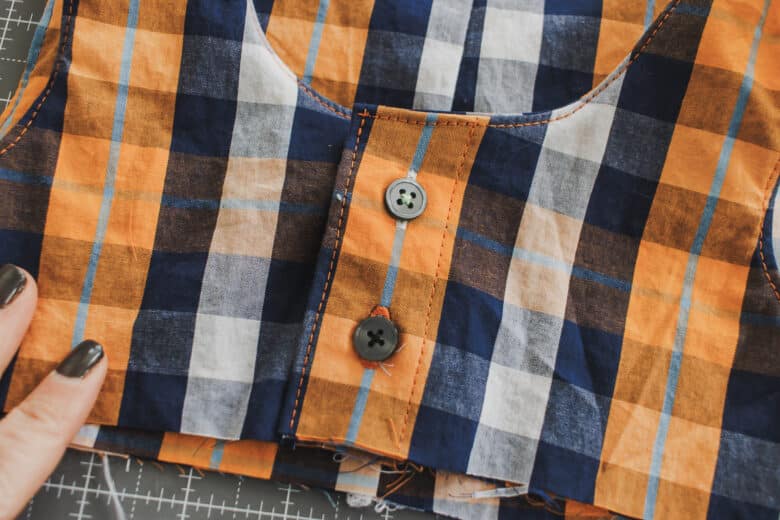add a second button and button hole
