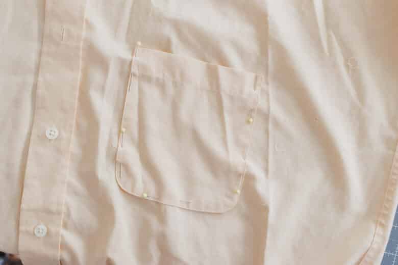sew pocket back on