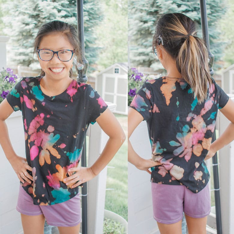 how to color tie-dye black shirts