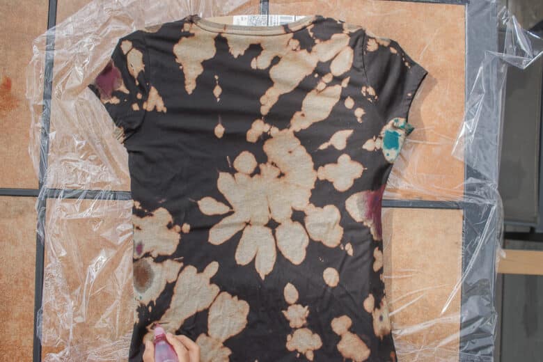 flip shirt over onto plastic