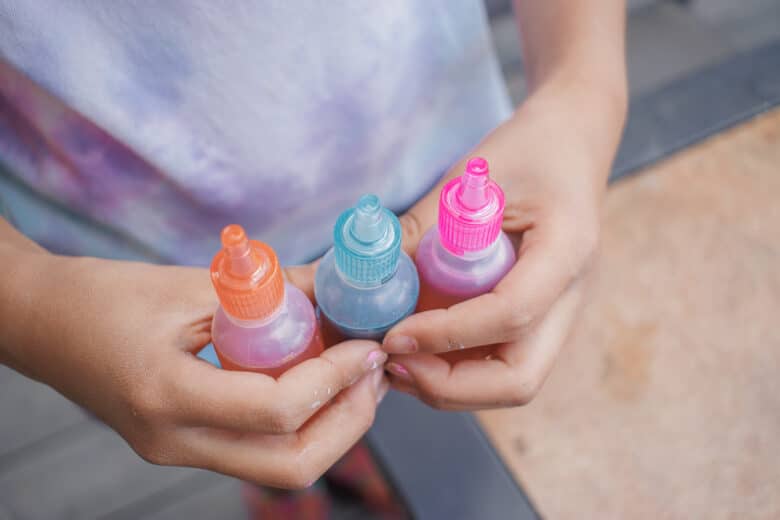 gather squeeze bottles of color