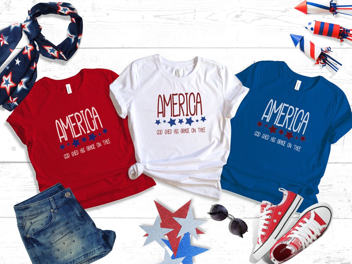 America shirt with free svg file and tutorial