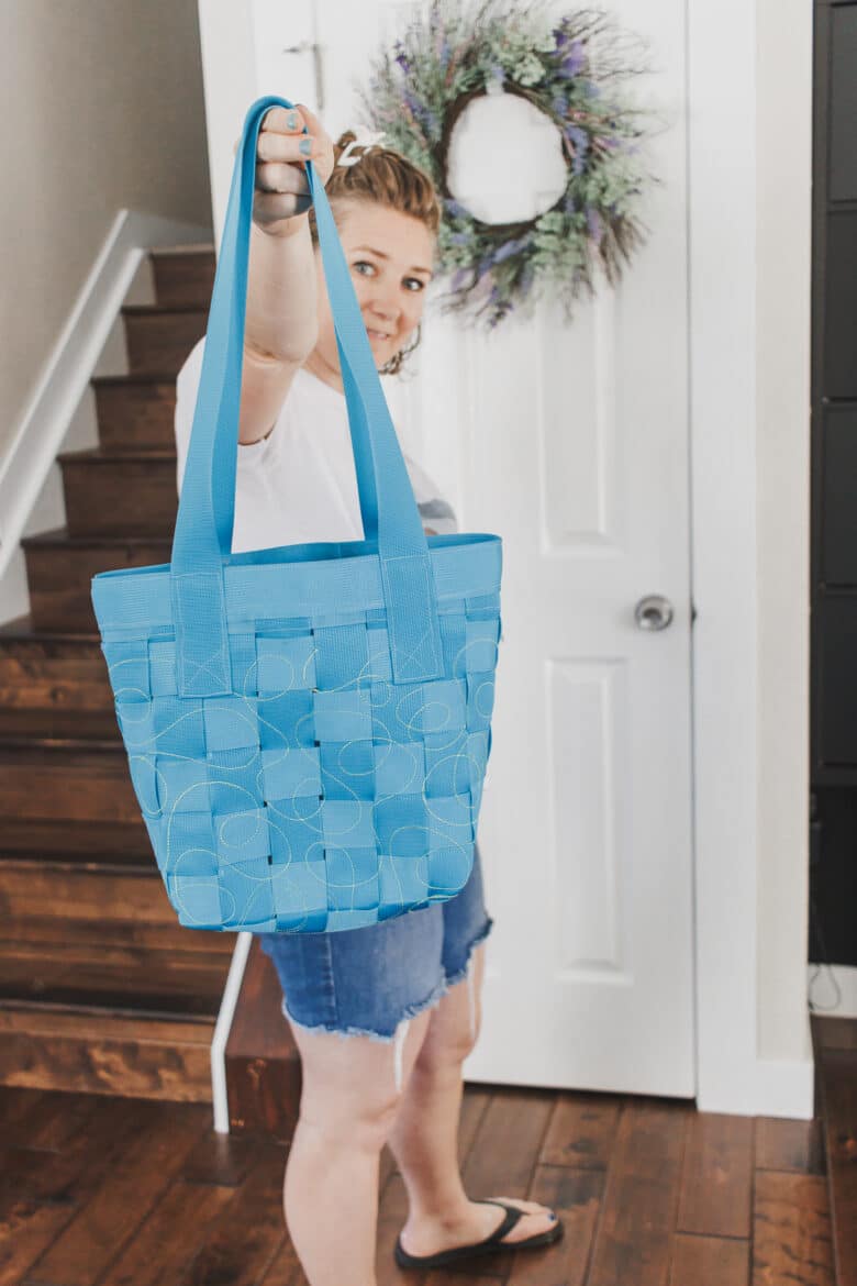 how to sew a tote bag with nylon web strapping