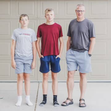 Grab this mens knit shorts free sewing pattern and sew up some amazing shorts for the men in your life. Soft sweat shorts can be sewn from this free sewing pattern.