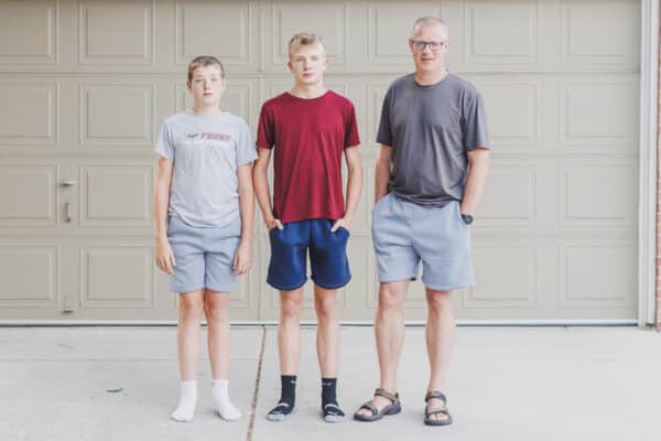 Grab this mens knit shorts free sewing pattern and sew up some amazing shorts for the men in your life. Soft sweat shorts can be sewn from this free sewing pattern.