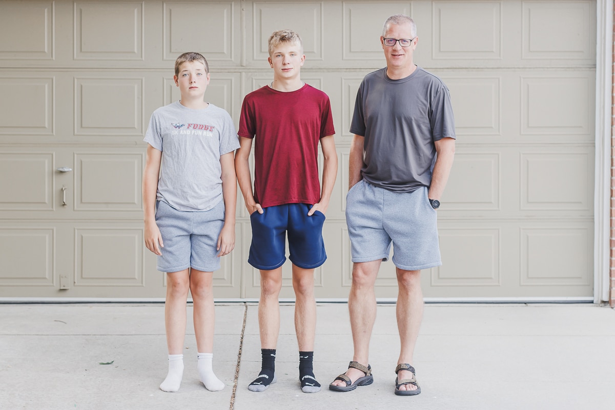 Grab this mens knit shorts free sewing pattern and sew up some amazing shorts for the men in your life. Soft sweat shorts can be sewn from this free sewing pattern. 