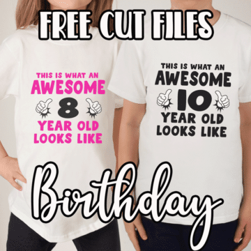 awesome year old birthday shirt free cut file