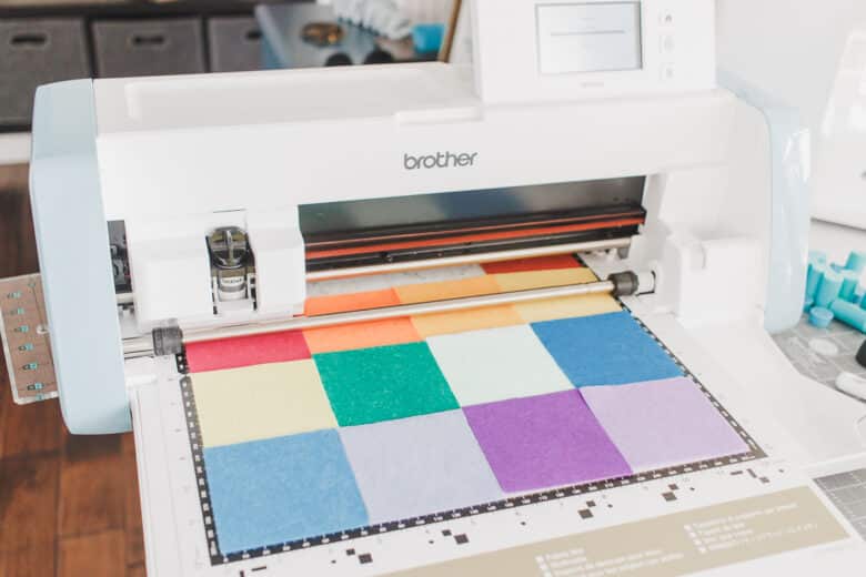 cut rainbow letters with scanncut