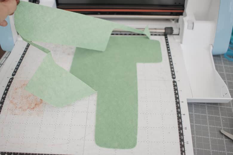 peel off felt after cutting