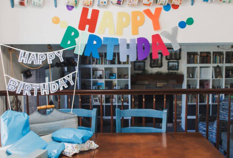 medium letters felt birthday garland