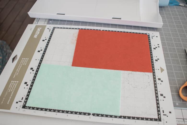 two pieces of felt to cut two letters at a time.