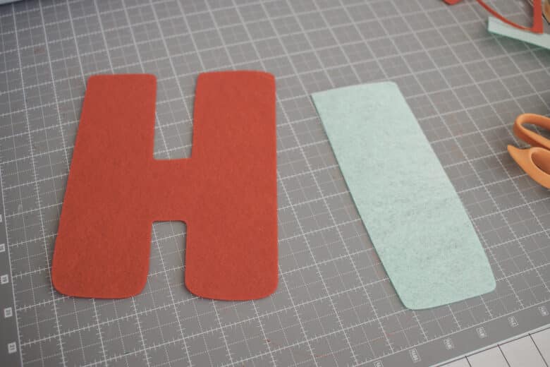 felt letters cut with scanncut