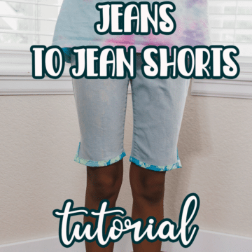 How to cut jeans into jean shorts tutorial