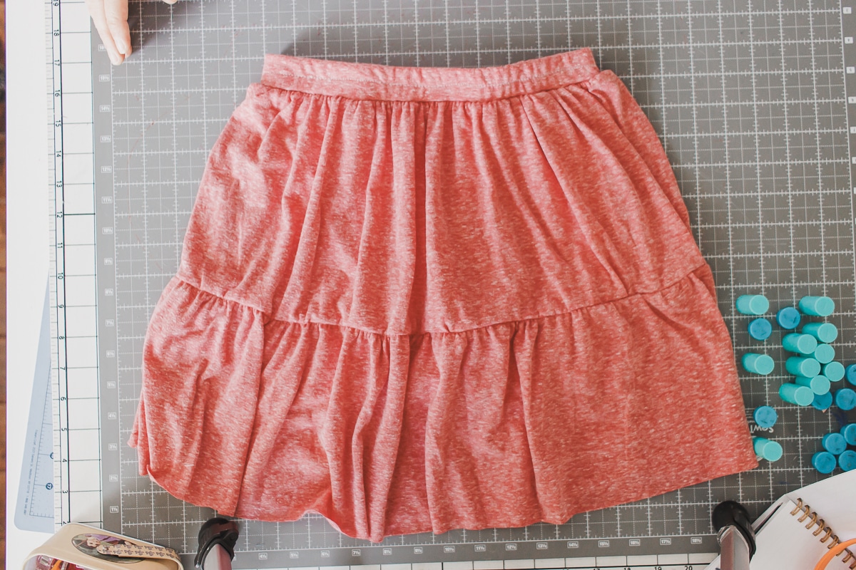 tiered knit skirt tutorial