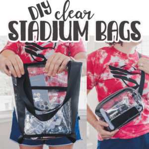 How to sew a clear stadium bag free tutorial Learn how to sew a clear stadium bag with this free tutorial. Also learn how to turn any bag pattern into a stadium bag with clear vinyl and bias tape. Sew a clear bag in any shape or size.