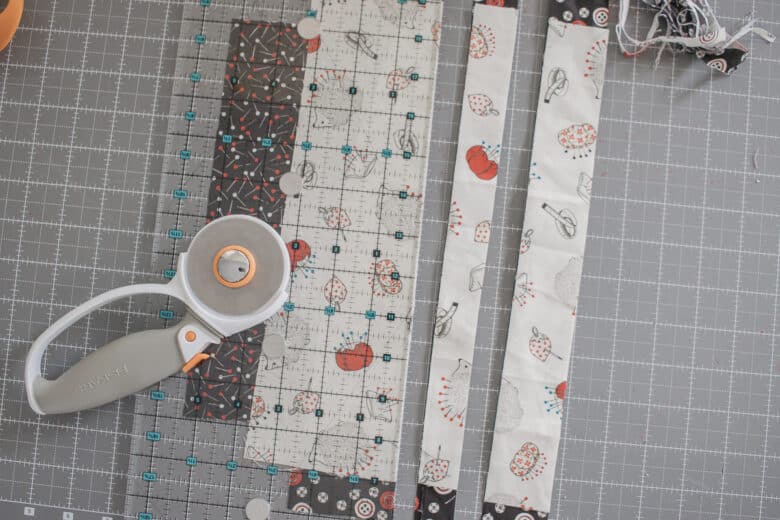 cut strips of fabric