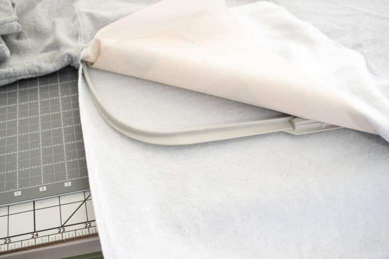 slide hoop inside sweatshirt
