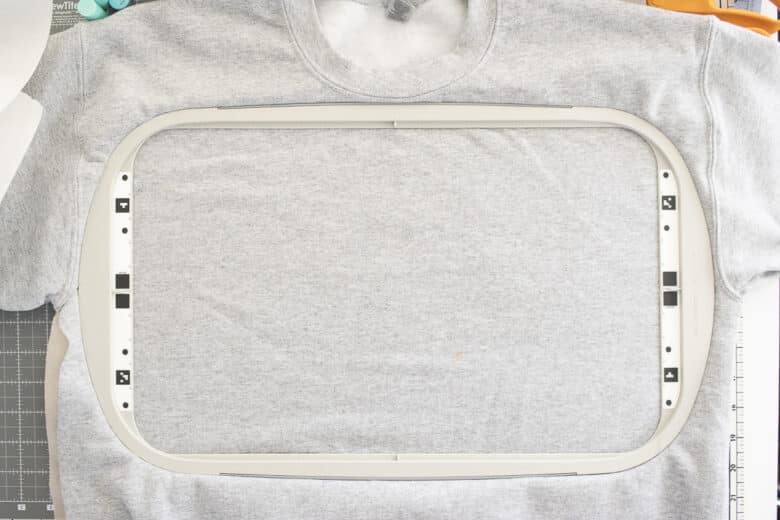 hoop on sweatshirt