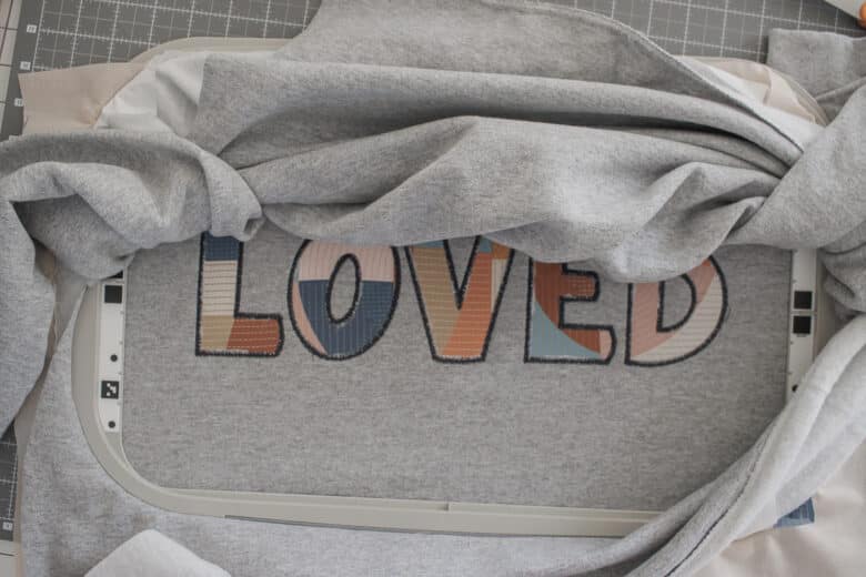 finished embroidery