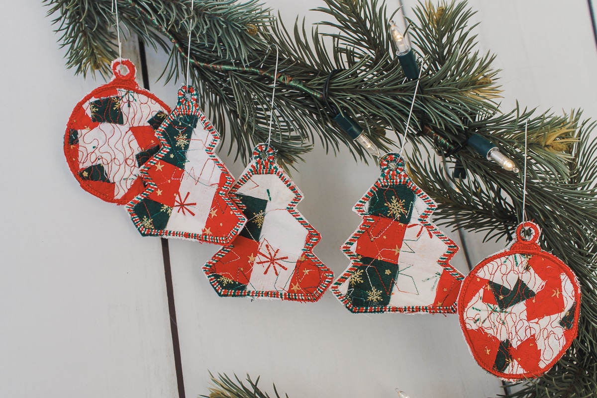 cute fabric ornaments with files from the Artspira app