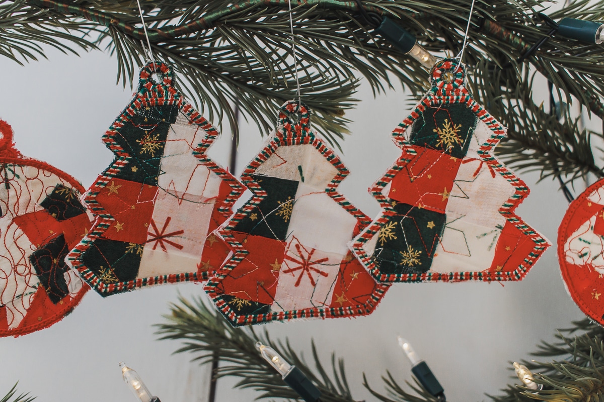 christmas ornaments to make on your embroidery machine using files from Artspira