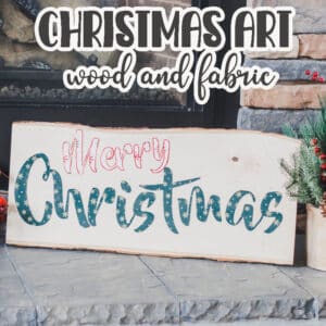 Fabric on wood DIY home decor Make a beautiful Christmas decor piece with this fabric on wood DIY project. Make for Christmas or any holiday with a few simple steps. Grab some cute fabric scraps and a wood background to get started.