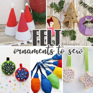 Check out this huge list of felt ornaments to sew or make for the holidays. I love making Christmas ornaments and these felt ones are the perfect ornament project. Free tutorials and templates.