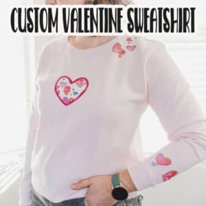 learn how to make a Valentine Sweatshirt sweatshirt with sublimation print and embroidery. This custom sweatshirt is perfect for Valentines or any other holiday. Use print and embroidery to create a fun holiday sweatshirt.