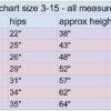 size chart for girls flare pants