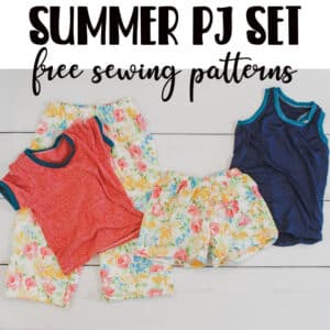 free sewing patterns for summer pajama set