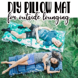 Learn how to sew a DIY pillow mat for summer fun outside. Pillow beds can be a great cushion for a lounge chair, or just lounging on the grass. This DIY sewing tutorial makes an easy pillow mat.