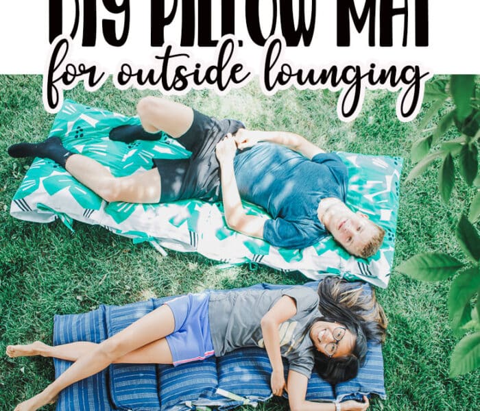 Learn how to sew a DIY pillow mat for summer fun outside. Pillow beds can be a great cushion for a lounge chair, or just lounging on the grass. This DIY sewing tutorial makes an easy pillow mat.