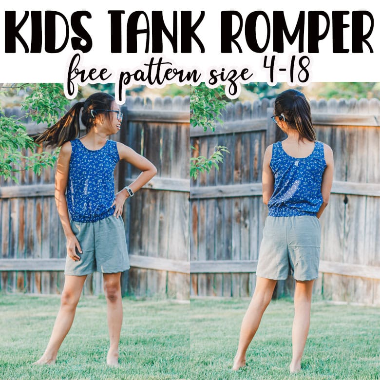 sew a tank romper for kids from a free sewing pattern. This tank romper free pattern is so cute and perfect for summer, grab the free pdf and get sewing.