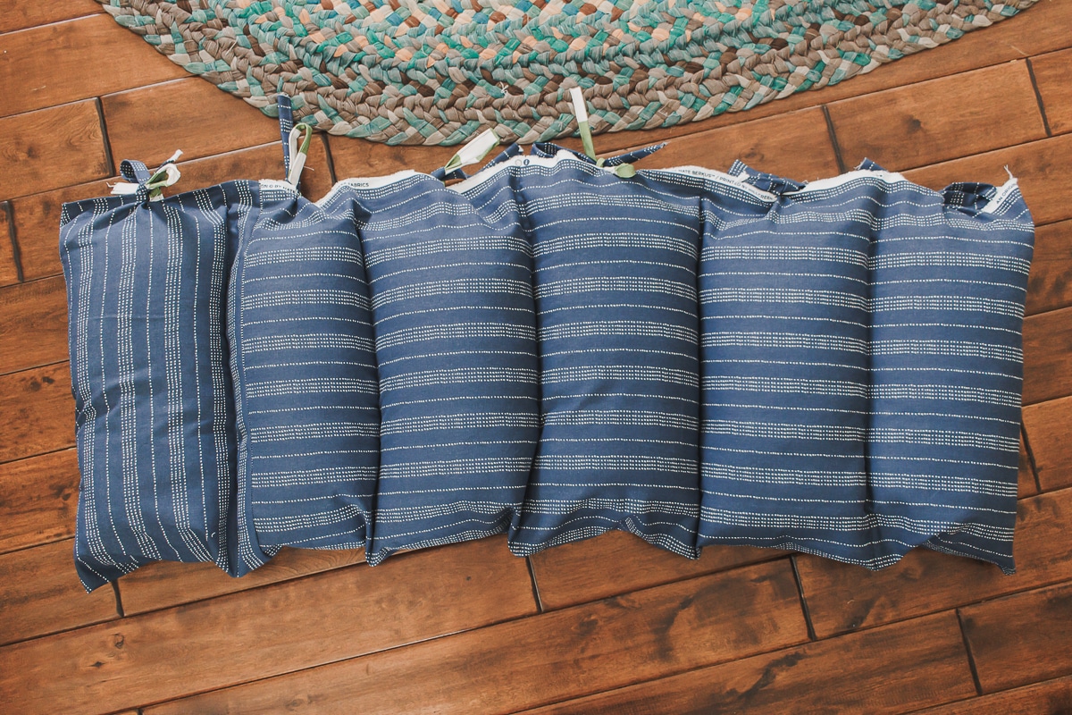pillow bed stuffed with pillows