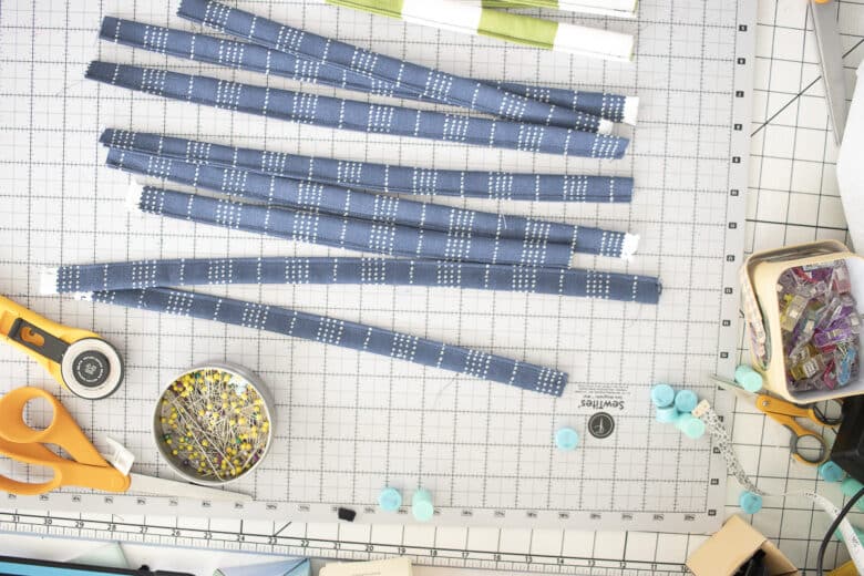 sew ties as needed