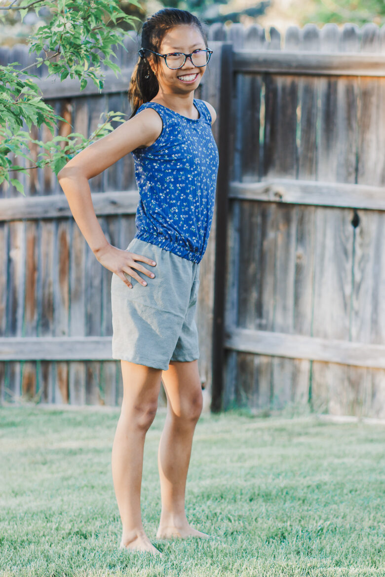cute tank romper for kids free sewing pattern
