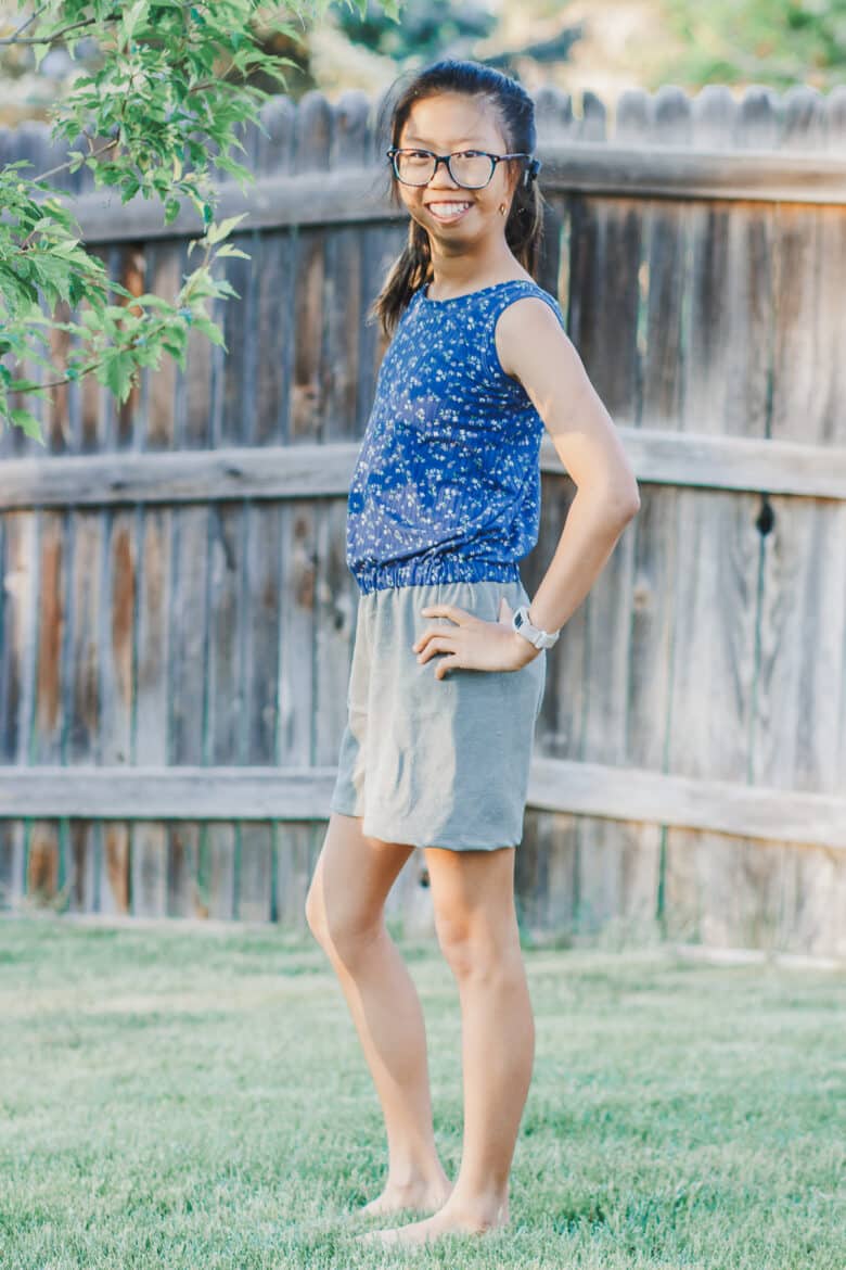 cute tank romper free sewing pattern