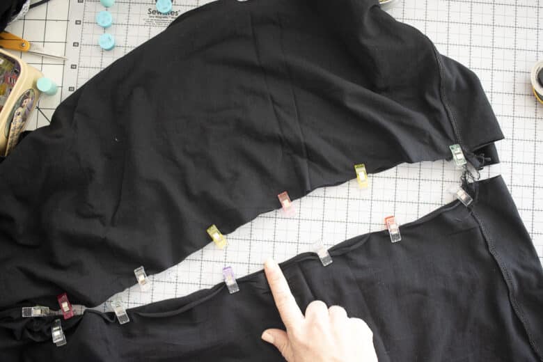 sew inseam from ankle to ankle