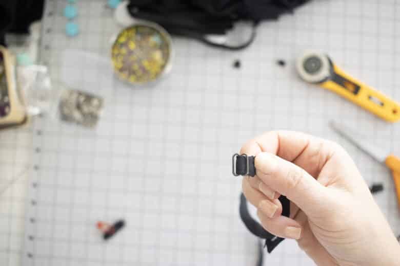 sew one end to slider